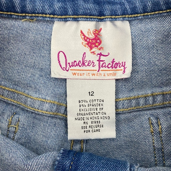 Vintage Embroidered Penguin High Rise Jeans by Quacker Factory 26/27” Waist - Picture 7 of 13
